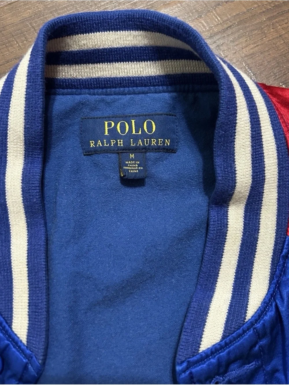 polo ralph lauren satin jacket k-swiss usa size medium